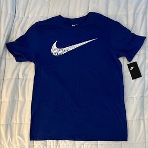 Nike Men's Royal Blue Tee with White Logo